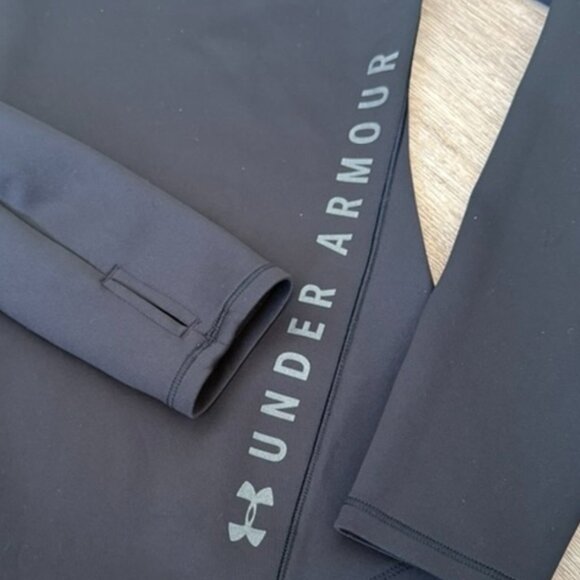 Under Armour Black ColdGear Long Sleeve Performance Top | Size M - Picture 3 of 5